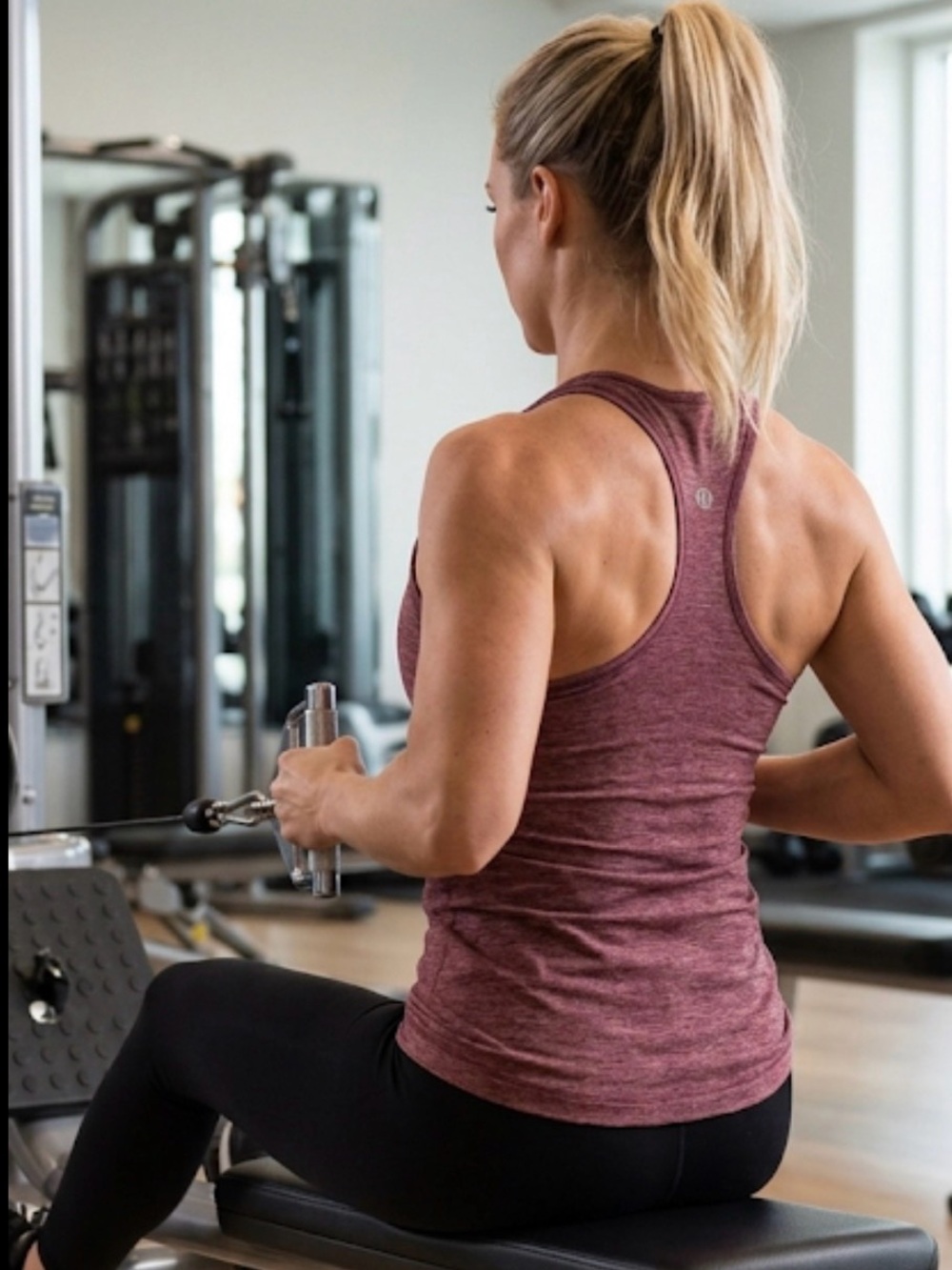 Lululemon Maroon Racerback Tank Top, size 6-8